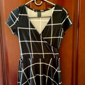 Rebel Sugar Black Midi Wrap Dress